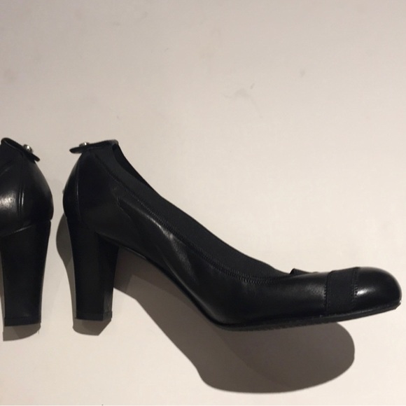 Never Worn ✨ Stuart Weitzman Black Leather Ballerina Pumps Sz 7 - Picture 8 of 10